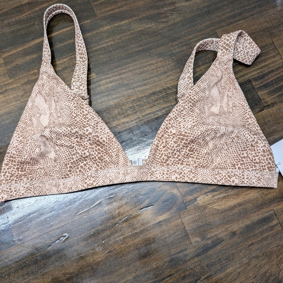 Kavala Collective Snakeskin Kalani Bikini Top Laie Bottoms M/L NWT Tan Brown - Picture 8 of 14